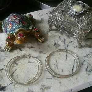 Large Triple Hoop Earrings